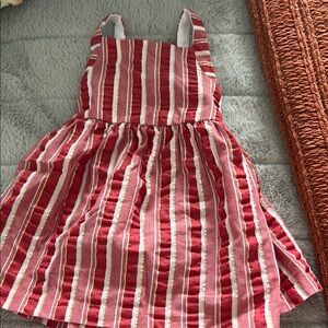 Bonnie Baby Red and White Pleated Sundress